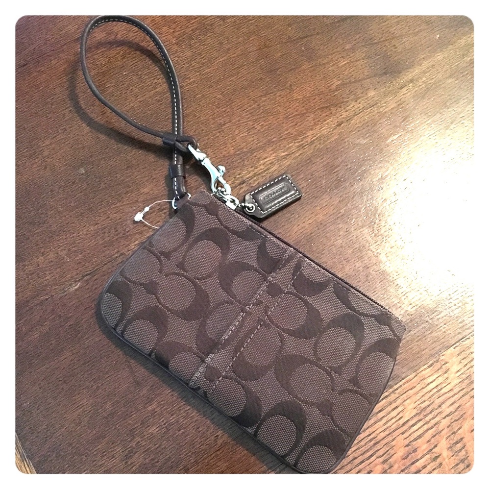 Brown Coach Wristlet
